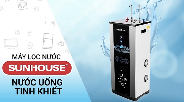Máy lọc nước hai vòi nóng nguội lạnh Sunhouse SHR76210CK 