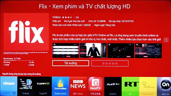 ứng dụng xem tivi Flix