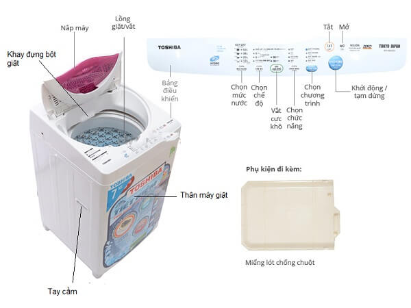 Hướng dẫn cách sử dụng máy giặt Toshiba