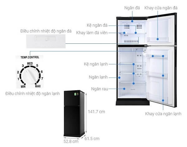Tủ lạnh tiết kiệm điện Aqua Inverter 205 lít AQR-T219FA PB
