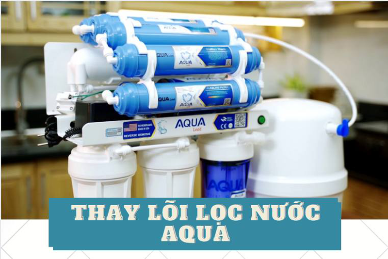 hướng dẫn cách thay lõi lọc nước Aqua
