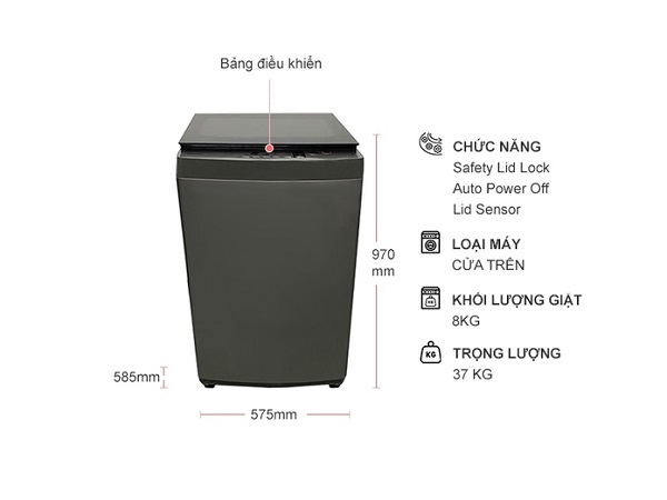 Máy giặt Toshiba AW-K905DV-SG 8 kg