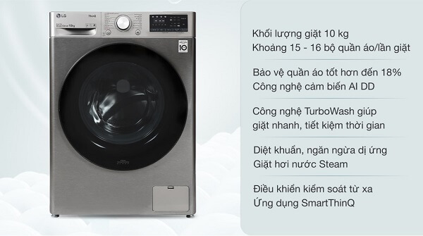 Máy giặt LG FV1410S4P 10 kg