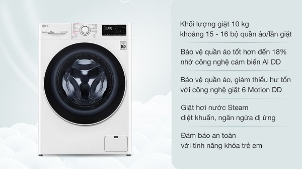 Máy giặt LG FV1410S5W 10 kg
