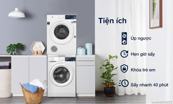 Công nghệ và chức năng trên máy sấy quần áo Electrolux 